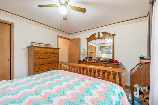 288 E 88th St, Newaygo, MI 49337 - bedroom featuring a ceiling fan