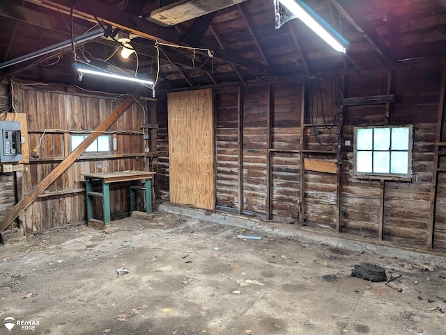 garage featuring electric panel