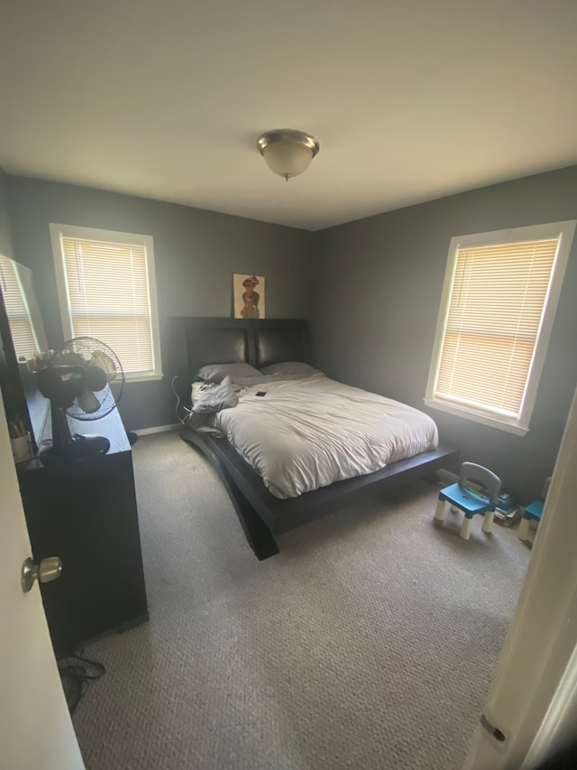 view of carpeted bedroom