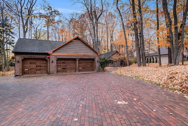 view of home's exterior with a garage