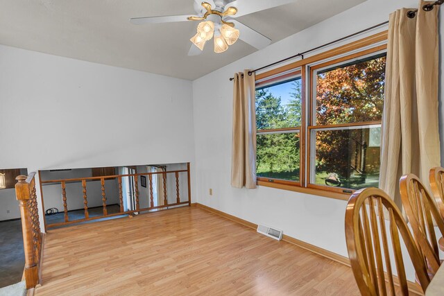 190 Steves Scenic Dr, Horton, MI 49246 - spare room with wood finished floors, baseboards, and ceiling fan