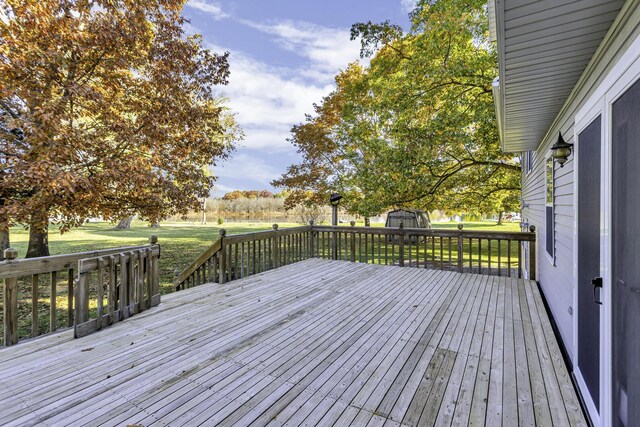 190 Steves Scenic Dr, Horton, MI 49246 - deck with a yard