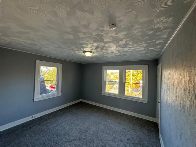 54 Nelson St, Pontiac, MI 48342 - spare room with plenty of natural light, dark carpet, and baseboards