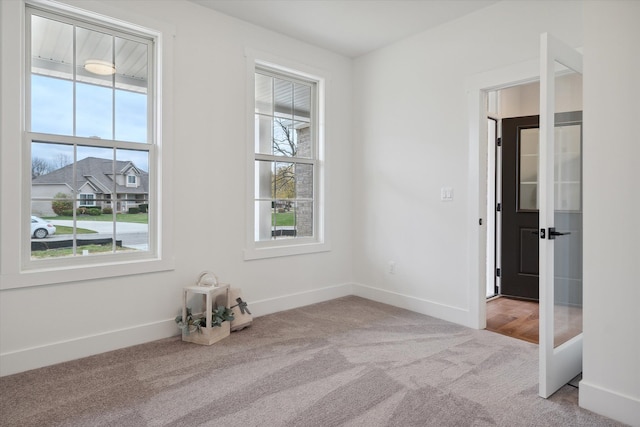 view of carpeted empty room