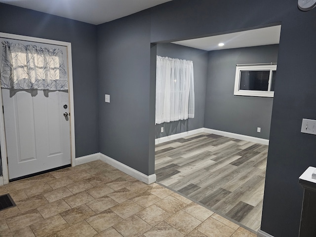 entrance foyer featuring light hardwood / wood-style flooring