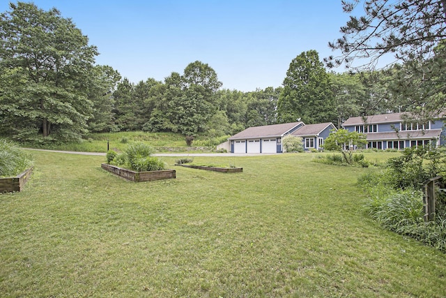 16460 15 Mile Rd, Marshall, MI 49068 - view of green lawn with a garden