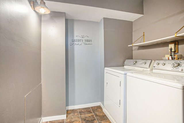 laundry area with washer and dryer