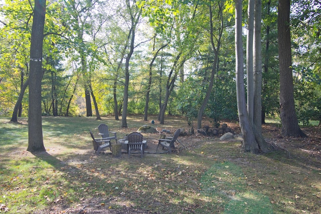 755 Majestic, Rochester Hills, MI 48306 - view of yard featuring a fire pit