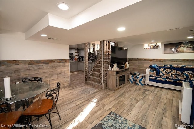 interior space featuring hardwood / wood-style flooring