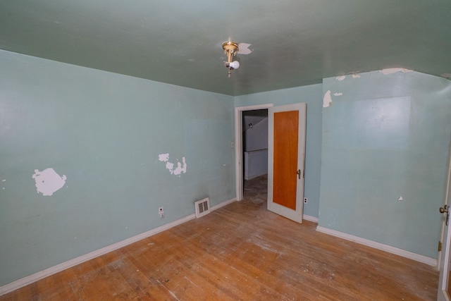 empty room featuring light wood-type flooring