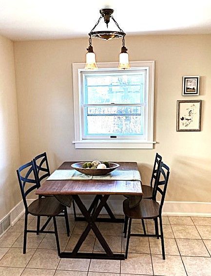 view of tiled dining area