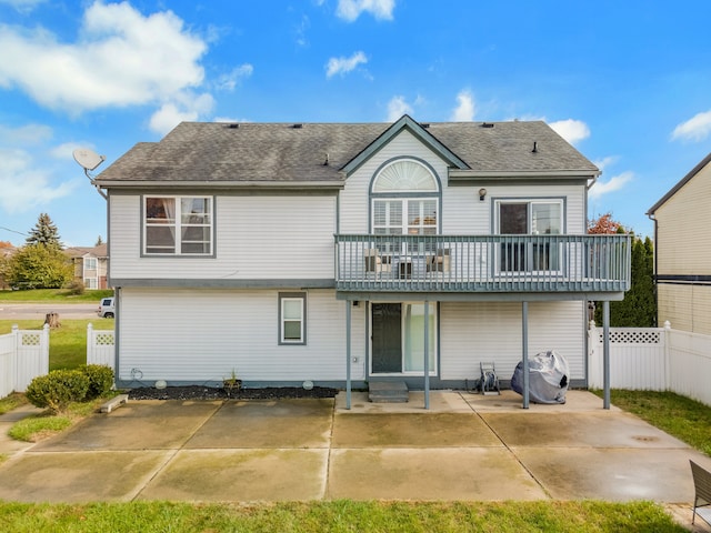 rear view of property with a patio