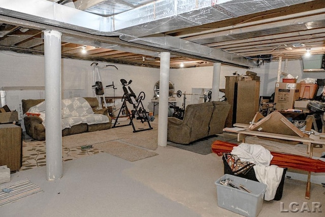 view of basement