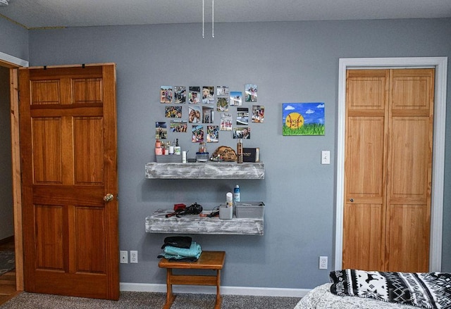 view of carpeted bedroom