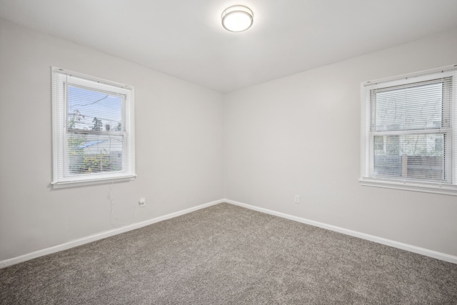 view of carpeted spare room