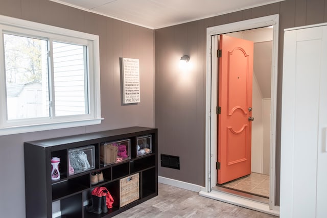 interior space featuring light hardwood / wood-style floors