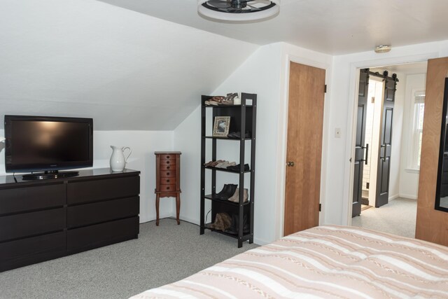 317 Maiden Ln, Saint Joseph, MI 49085 - bedroom featuring carpet flooring and vaulted ceiling
