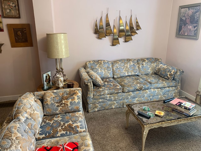 view of carpeted living room