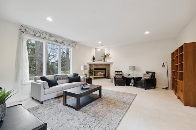 view of carpeted living room