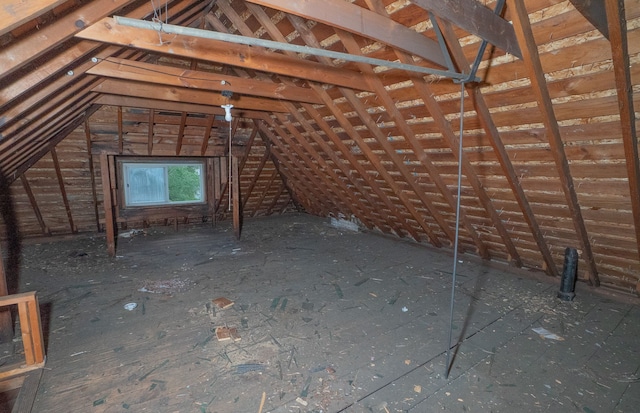 view of attic