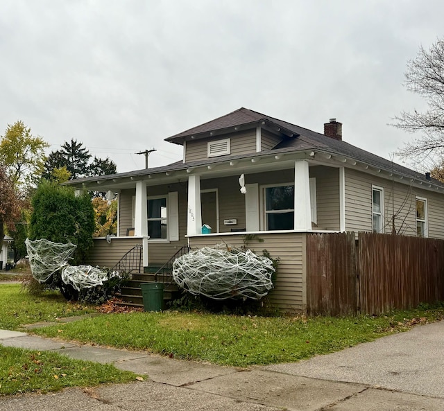 bungalow-style home featuring covered porch