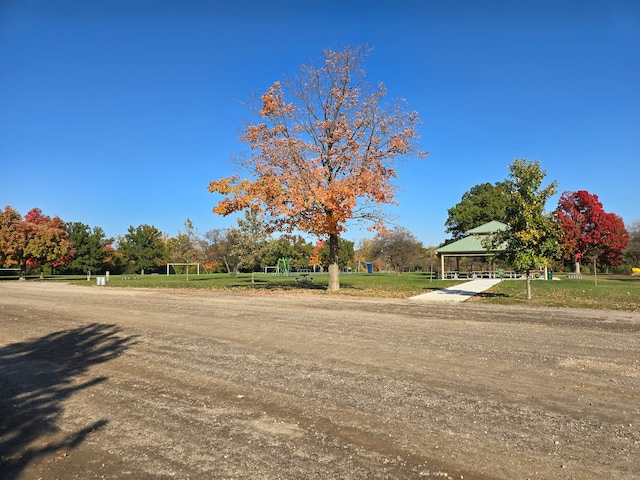 view of road with a rural view