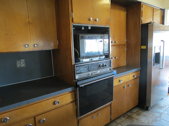 kitchen with black appliances