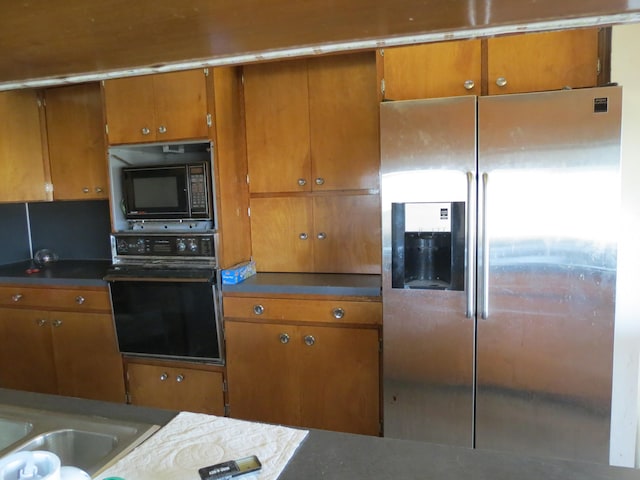 kitchen featuring black appliances