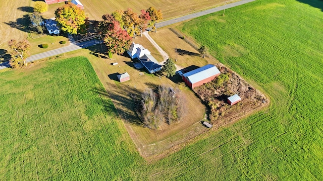 drone / aerial view featuring a rural view