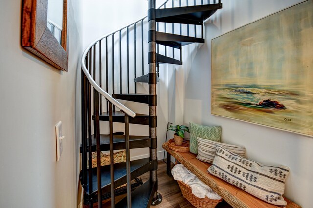 208 Gillis St, Traverse City, MI 49684 - stairs with wood finished floors