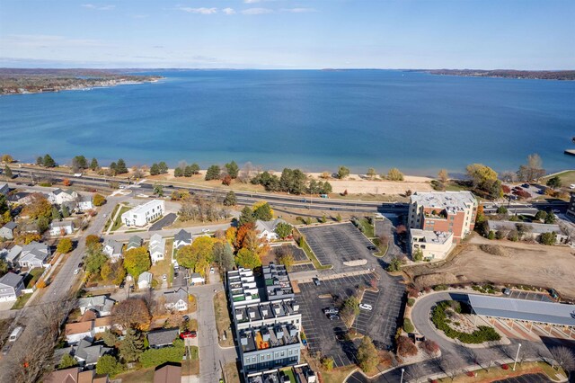 208 Gillis St, Traverse City, MI 49684 - aerial overview of property's location with a large body of water