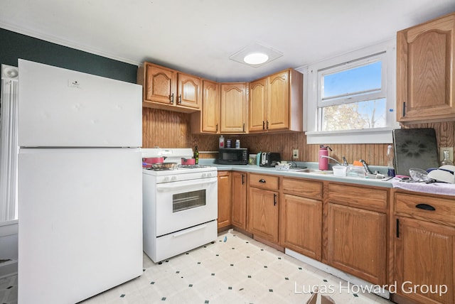 kitchen featuring white appliances