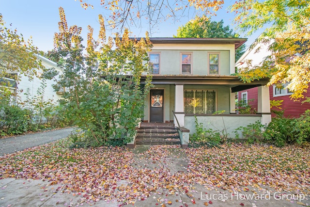 view of front of home with a porch