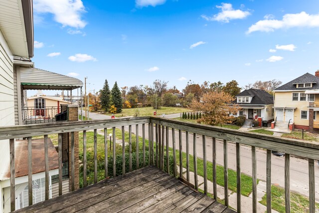 5393 Seebaldt St, Detroit, MI 48204 - deck featuring a residential view