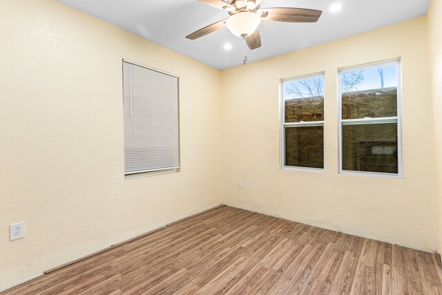 5393 Seebaldt St, Detroit, MI 48204 - empty room with wood finished floors and ceiling fan