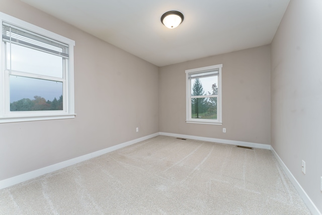 unfurnished room featuring carpet