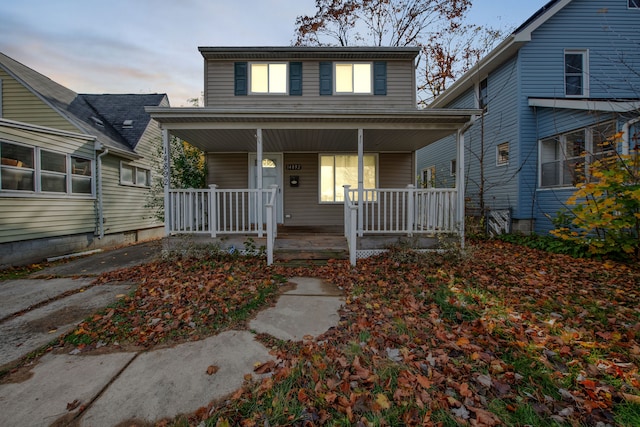 view of front of house with covered porch