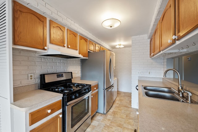 kitchen featuring sink and appliances with stainless steel finishes