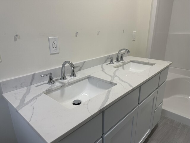 1820 S Reid Rd, Custer, MI 49405 - full bathroom featuring double vanity