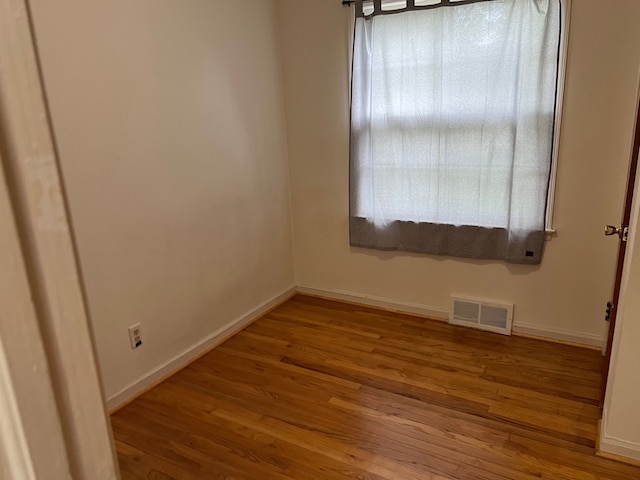 empty room featuring light wood-type flooring