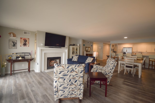 living room featuring hardwood / wood-style floors