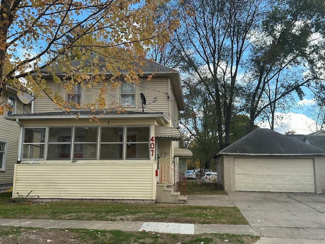 front of property with a sunroom