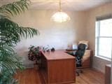 office area featuring a wealth of natural light and hardwood / wood-style floors