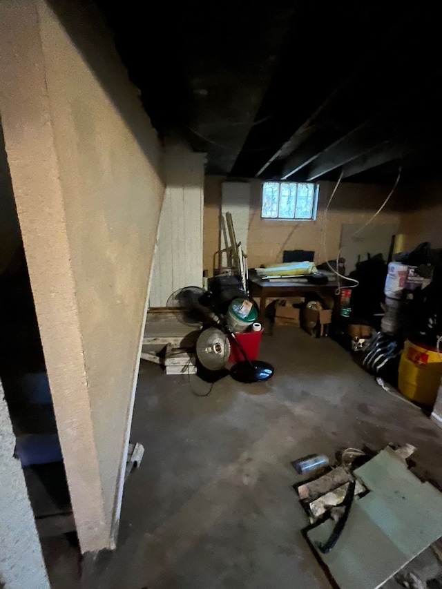 view of basement