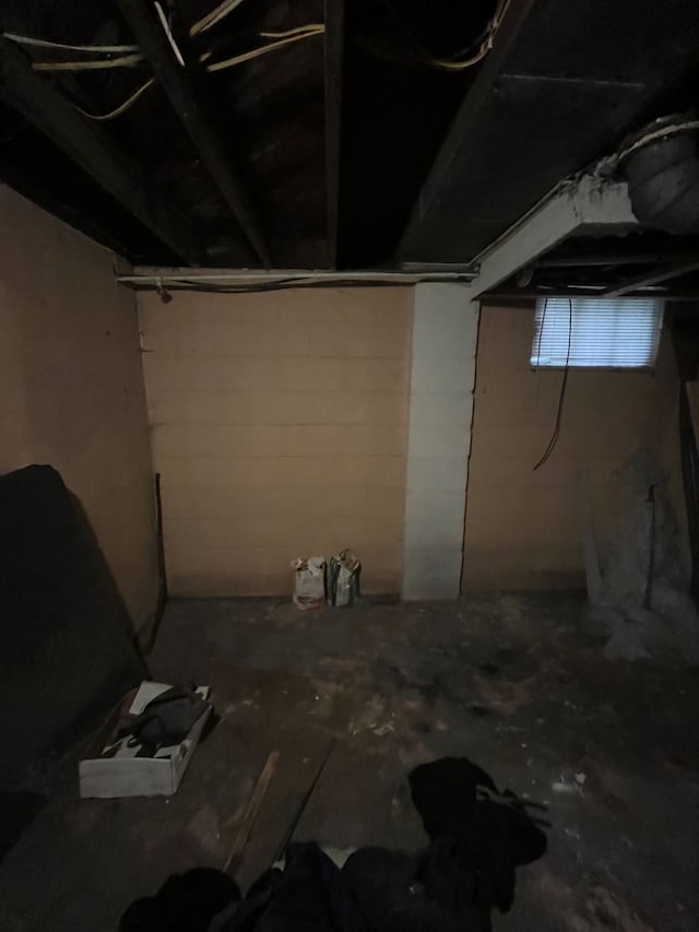 view of basement