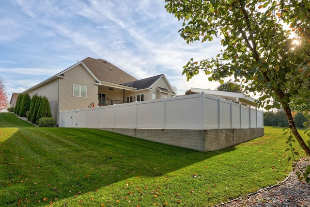 exterior space with a lawn