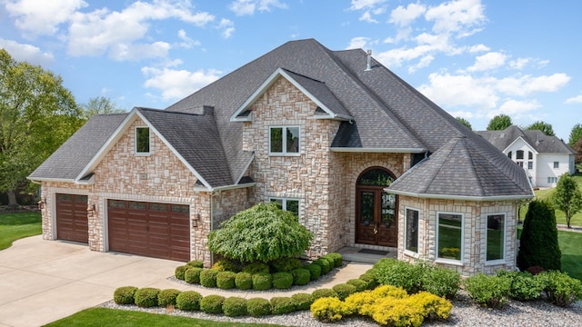 view of front facade with a garage