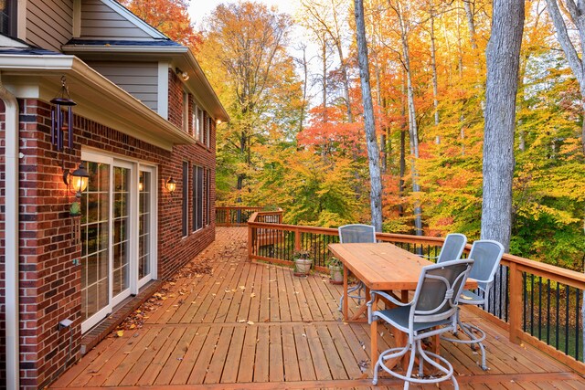 view of wooden terrace