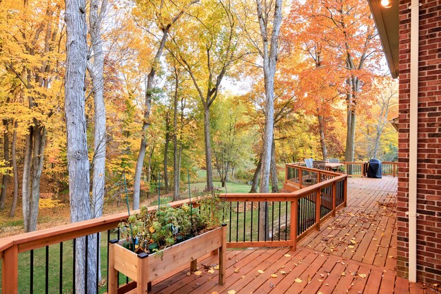 view of wooden deck