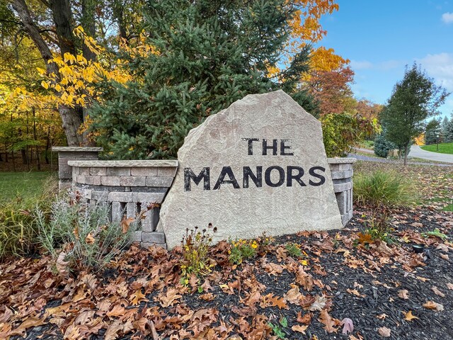 view of community sign